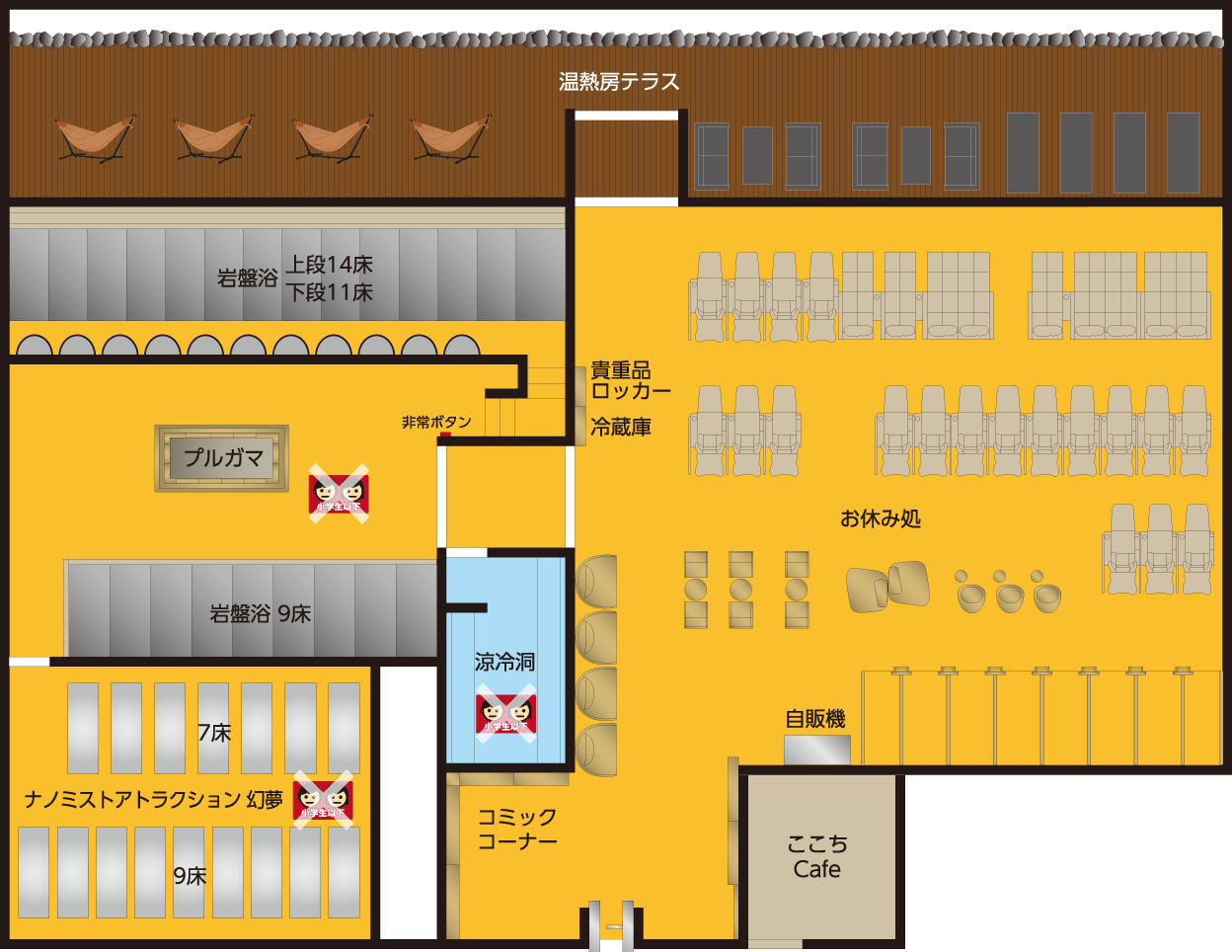 温熱房 案内図